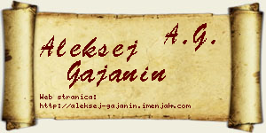 Aleksej Gajanin vizit kartica